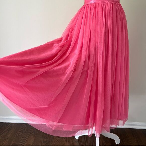 ASOS Tulle TuTu Halter Midi Dress NEW Size 4 Pink Prom Homecoming - Picture 6 of 11